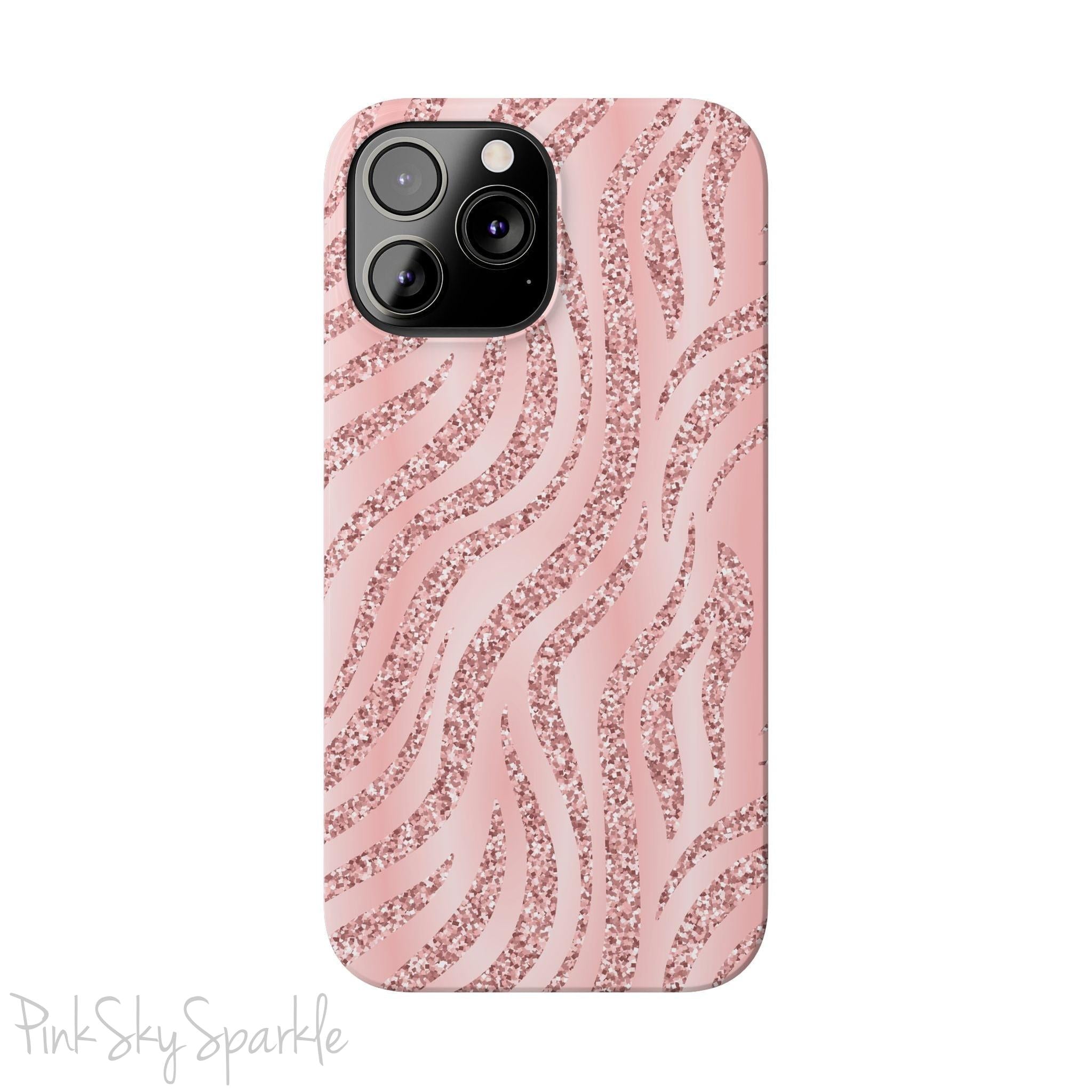 Rose Gold Zebra Slim iPhone Case
