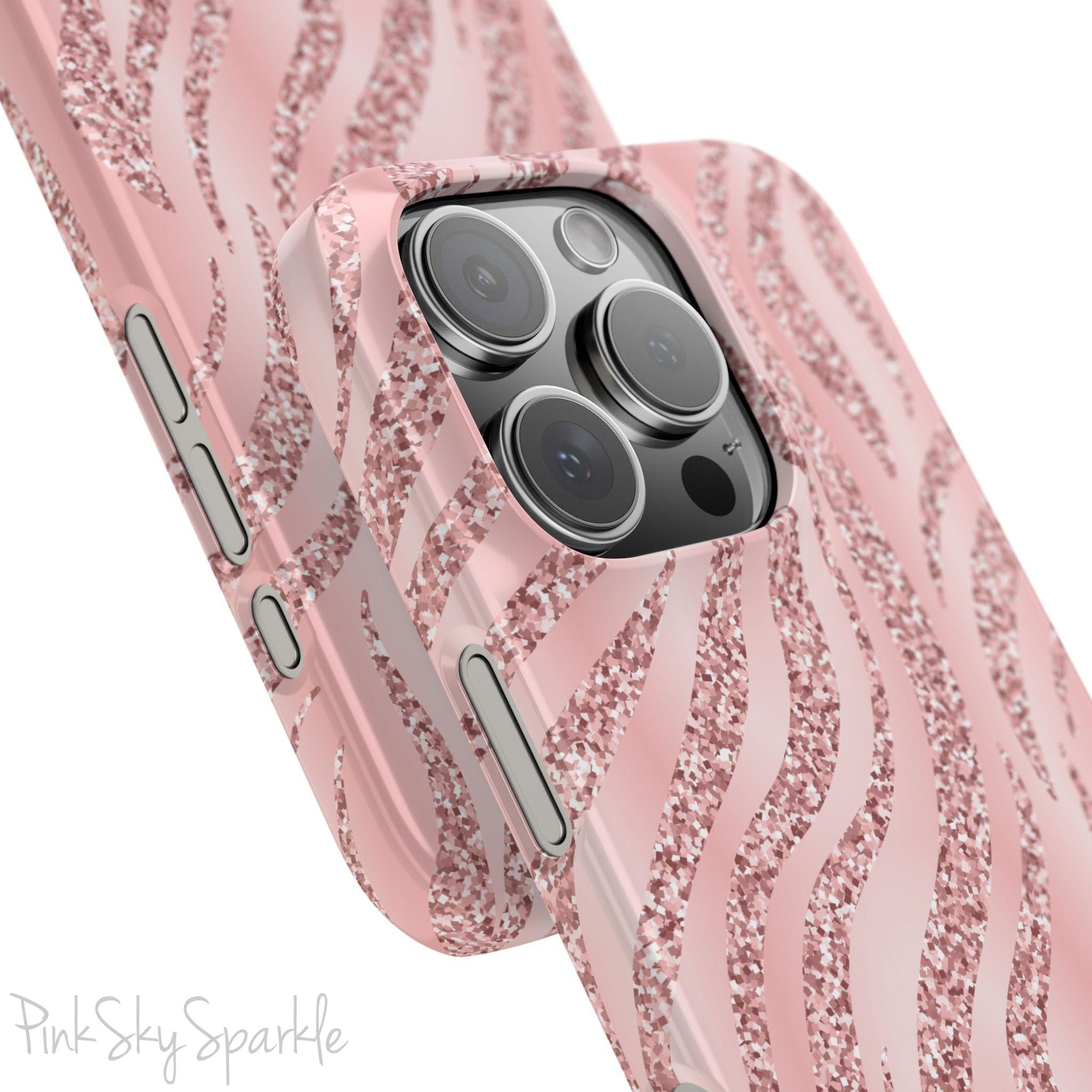 Rose Gold Zebra Slim iPhone Case