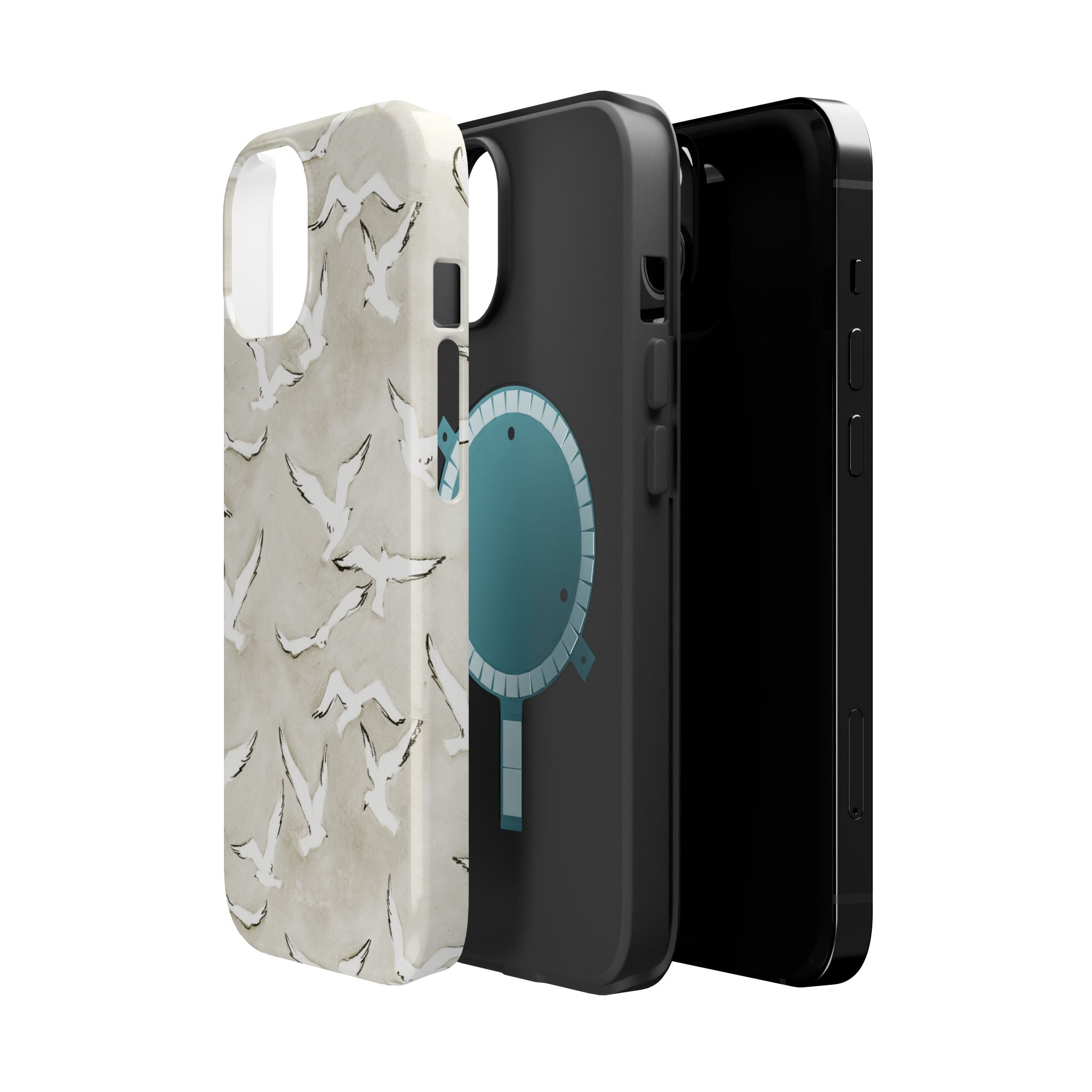 Seagull Print Magnetic iPhone Case