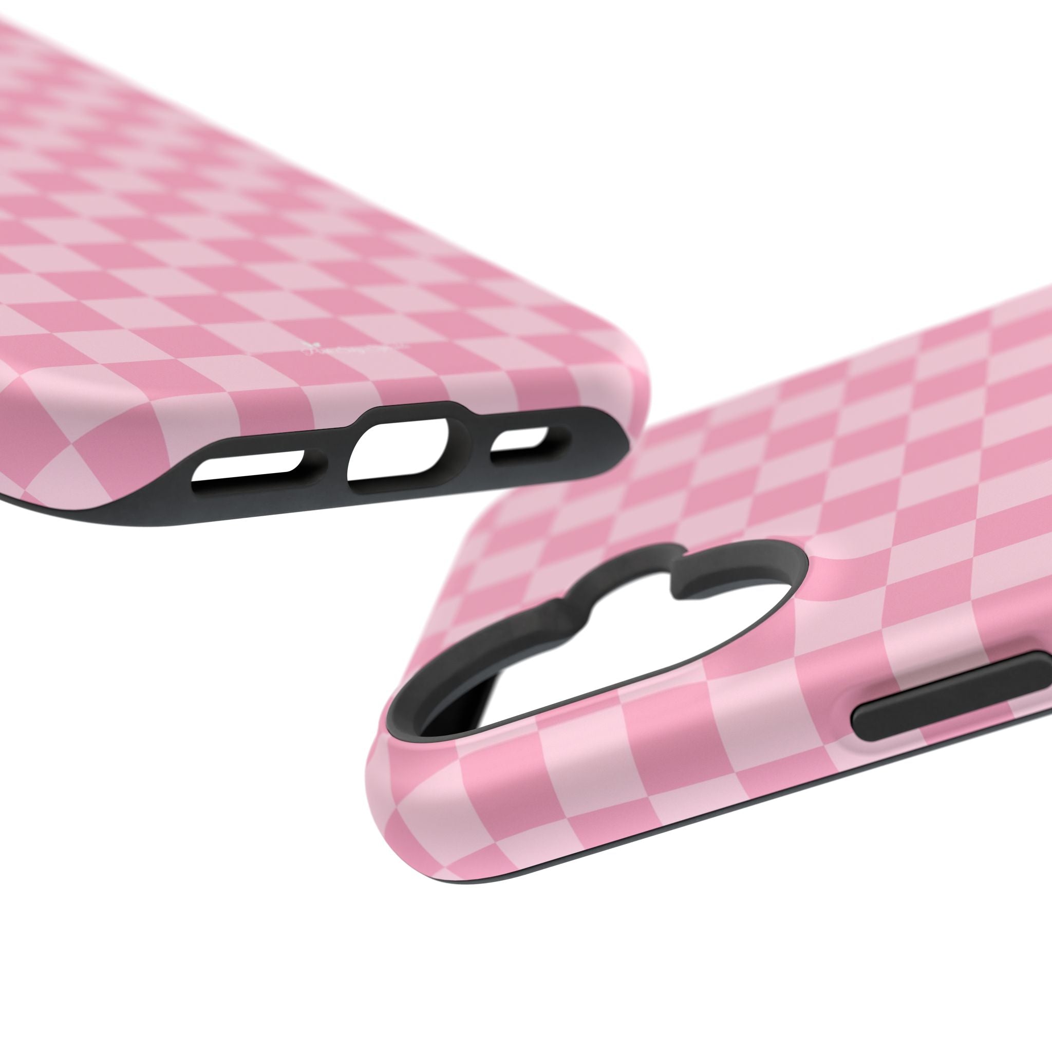 Stylish Pink Checkered Magnetic iPhone Case