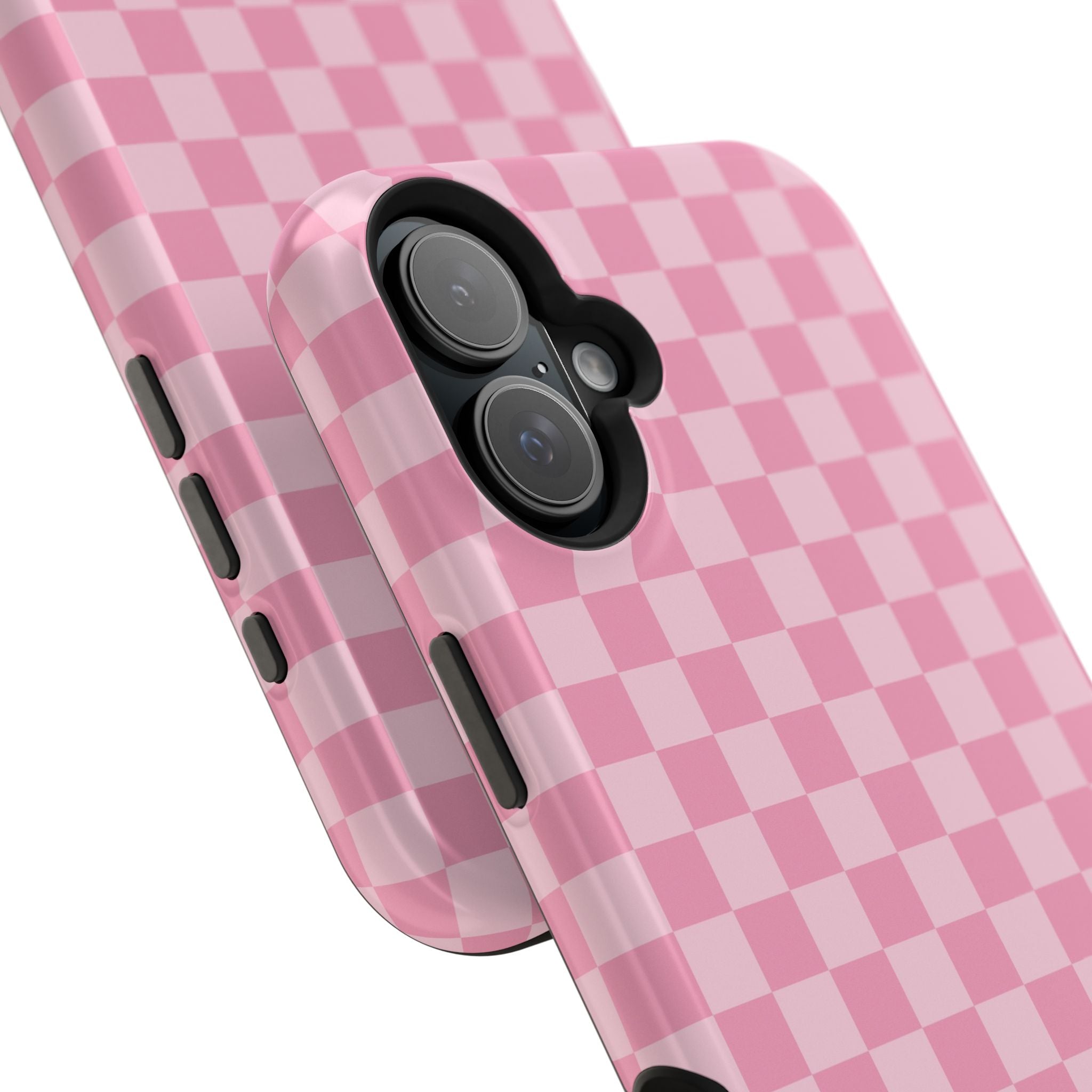 Stylish Pink Checkered Magnetic iPhone Case