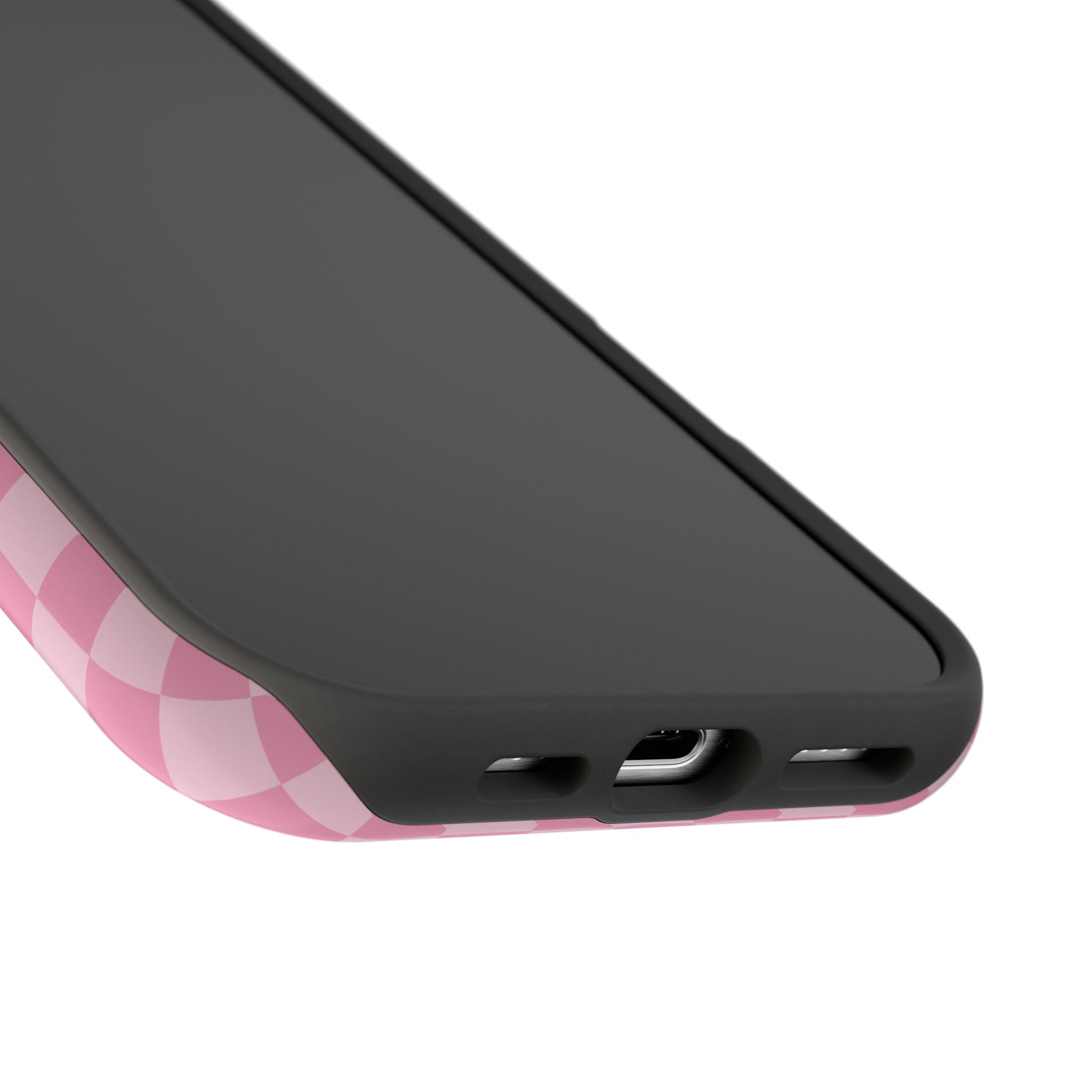 Stylish Pink Checkered Magnetic iPhone Case