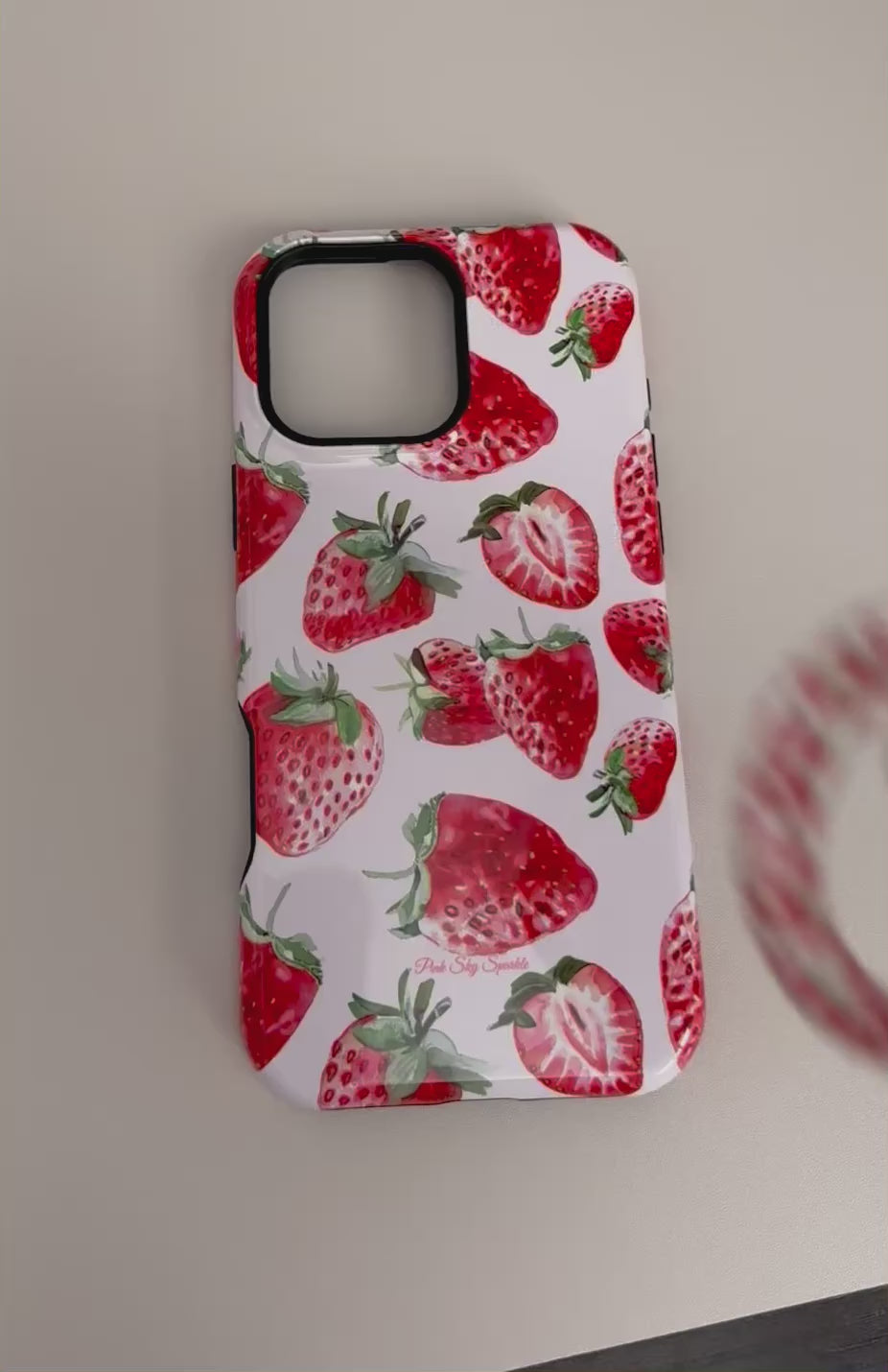 Strawberry Crush MagSafe Ring Phone Grip