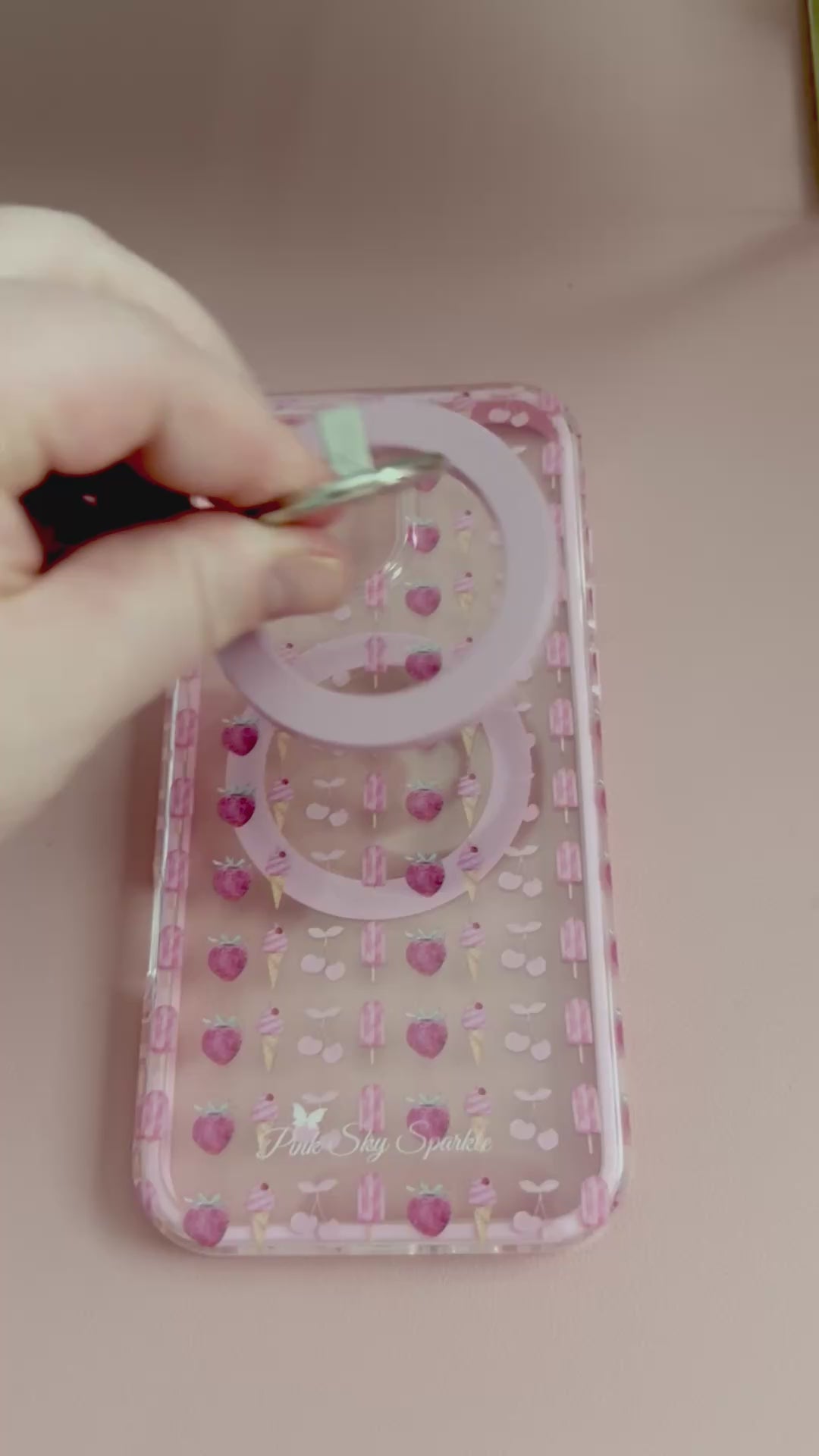 Pink MagSafe Phone Ring Grip