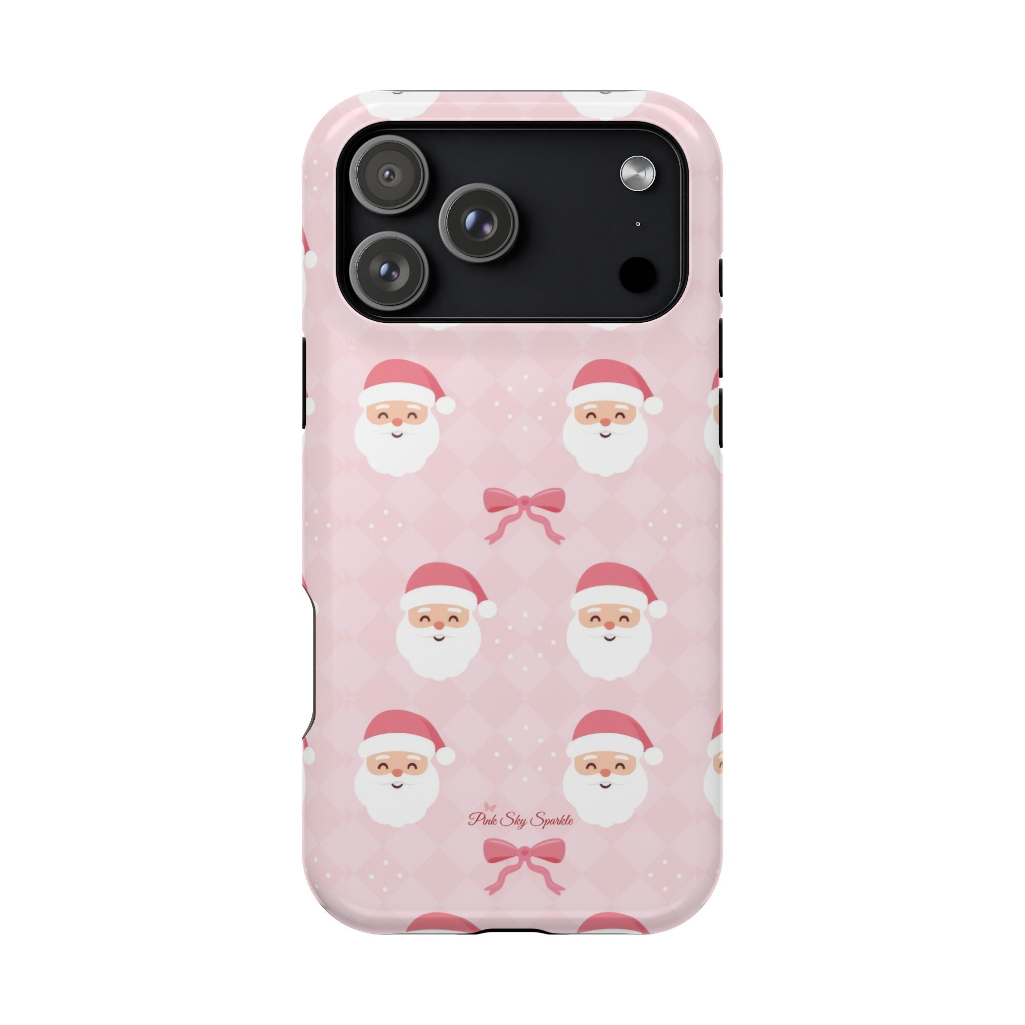 Pink Santa Bows Magnetic iPhone Case
