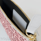 Rose Gold Leopard Mini Clutch Bag