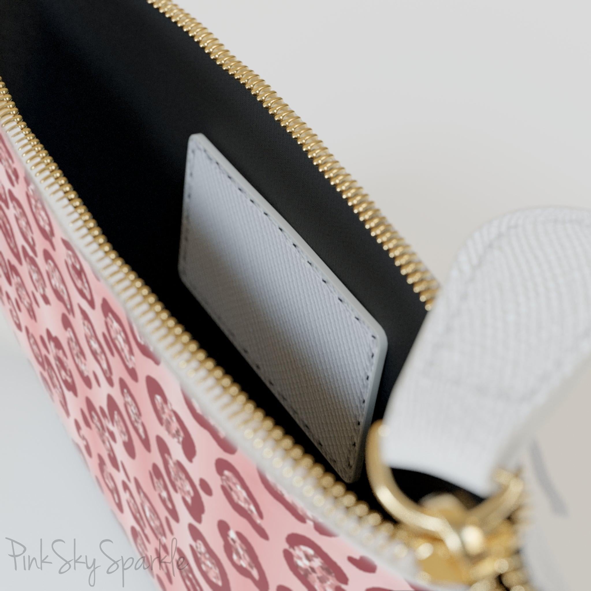 Rose Gold Leopard Mini Clutch Bag