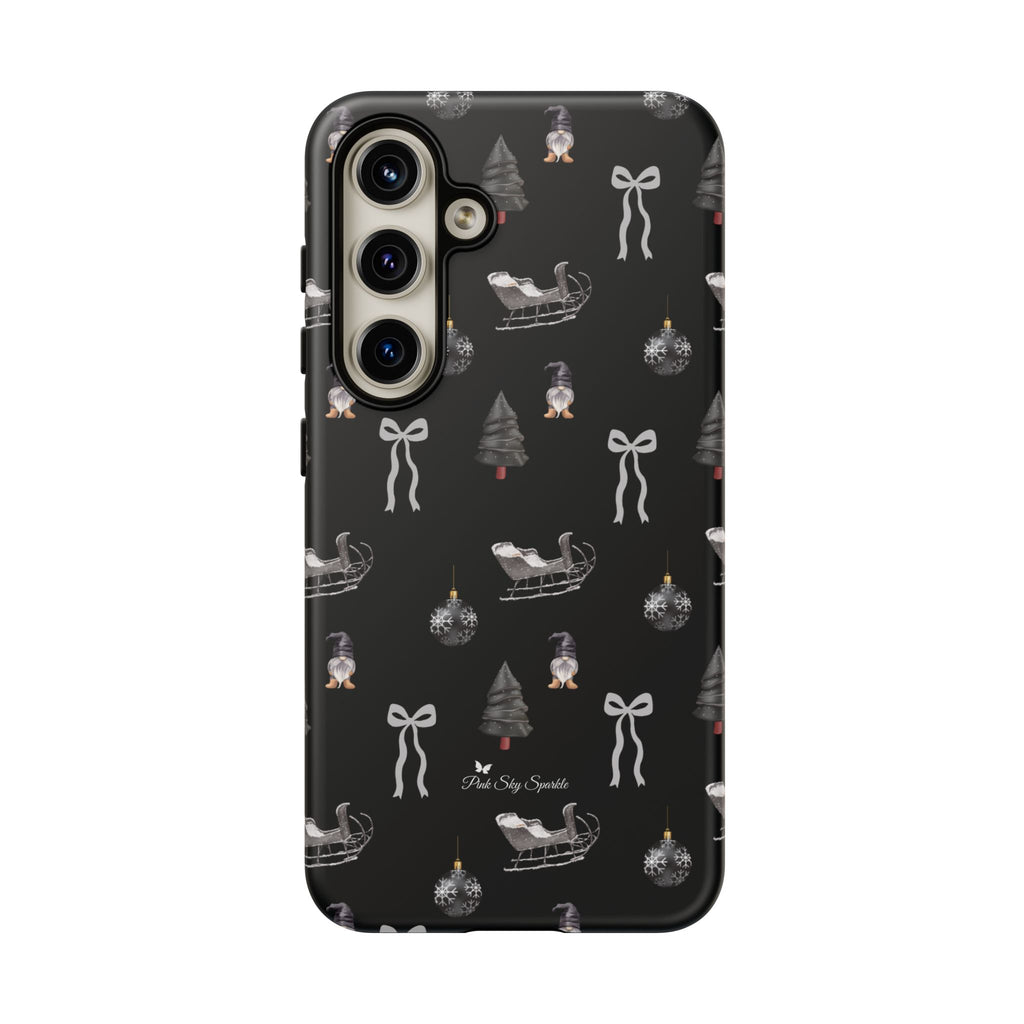 Sleigh in Grey Samsung Galaxy Phone Case – Chic Monochrome Christmas Edition