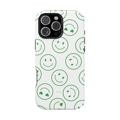 Green Smilies Magnetic iPhone Case