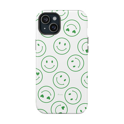 Green Smilies Magnetic iPhone Case