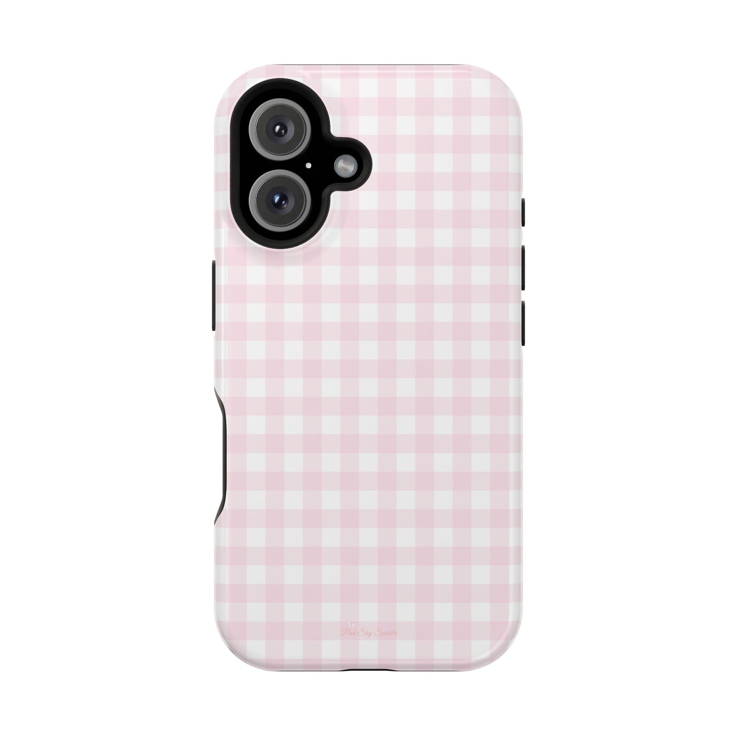 Baby Pink Gingham Magnetic iPhone Case