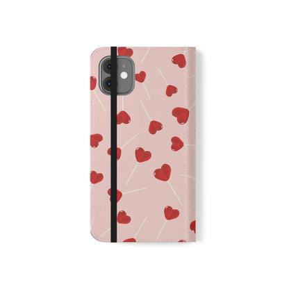 Sweetheart Sucker Wallet Flip Case-Phone Case-Printify-PINK SKY SPARKLE-Protective wallet flip case for smartphones with 360° protection, fold-over design, card slots, and stylish pattern options. Perfect for adding a fashionable touch while keeping your phone safe. Available in a variety of designs including bold, elegant, and chic styles.