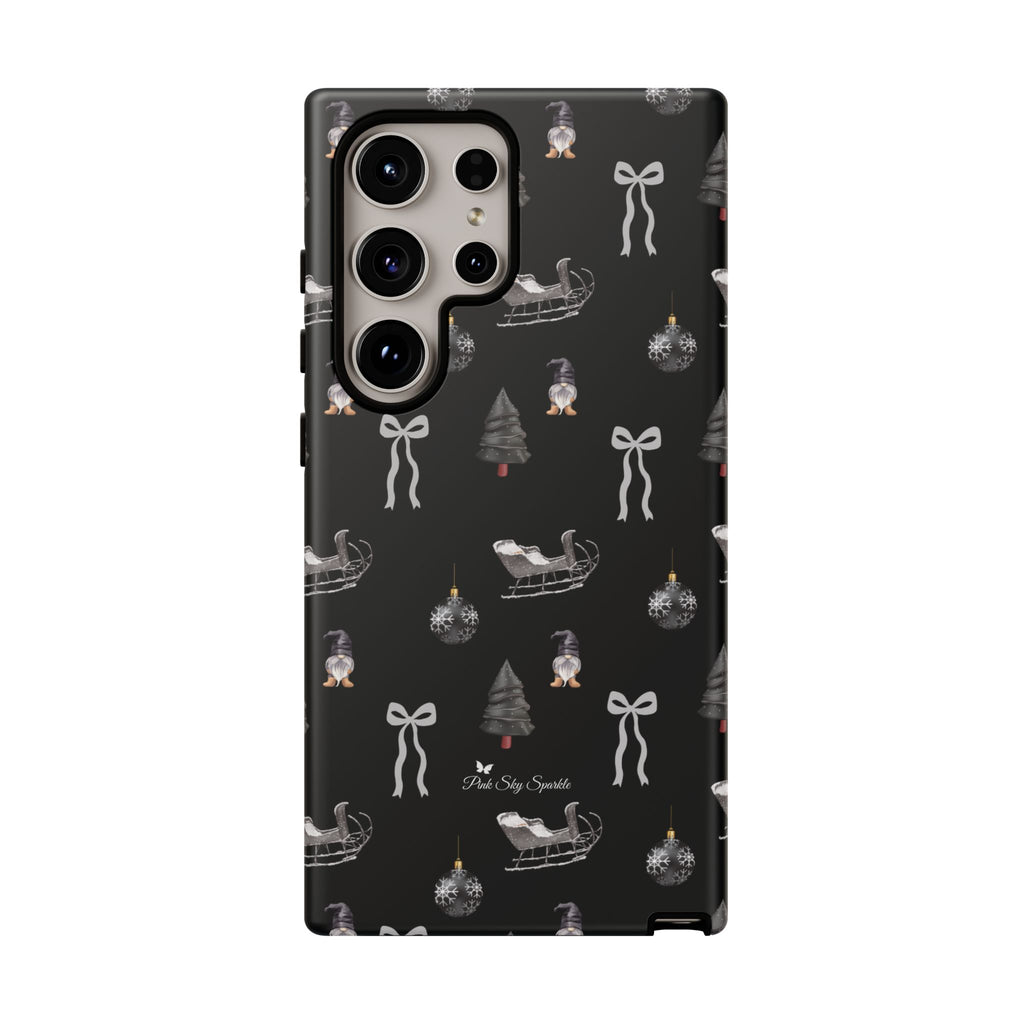 Sleigh in Grey Samsung Galaxy Phone Case – Chic Monochrome Christmas Edition