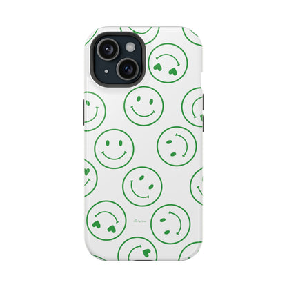 Green Smilies Magnetic iPhone Case