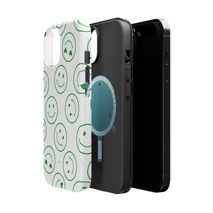 Green Smilies Magnetic iPhone Case