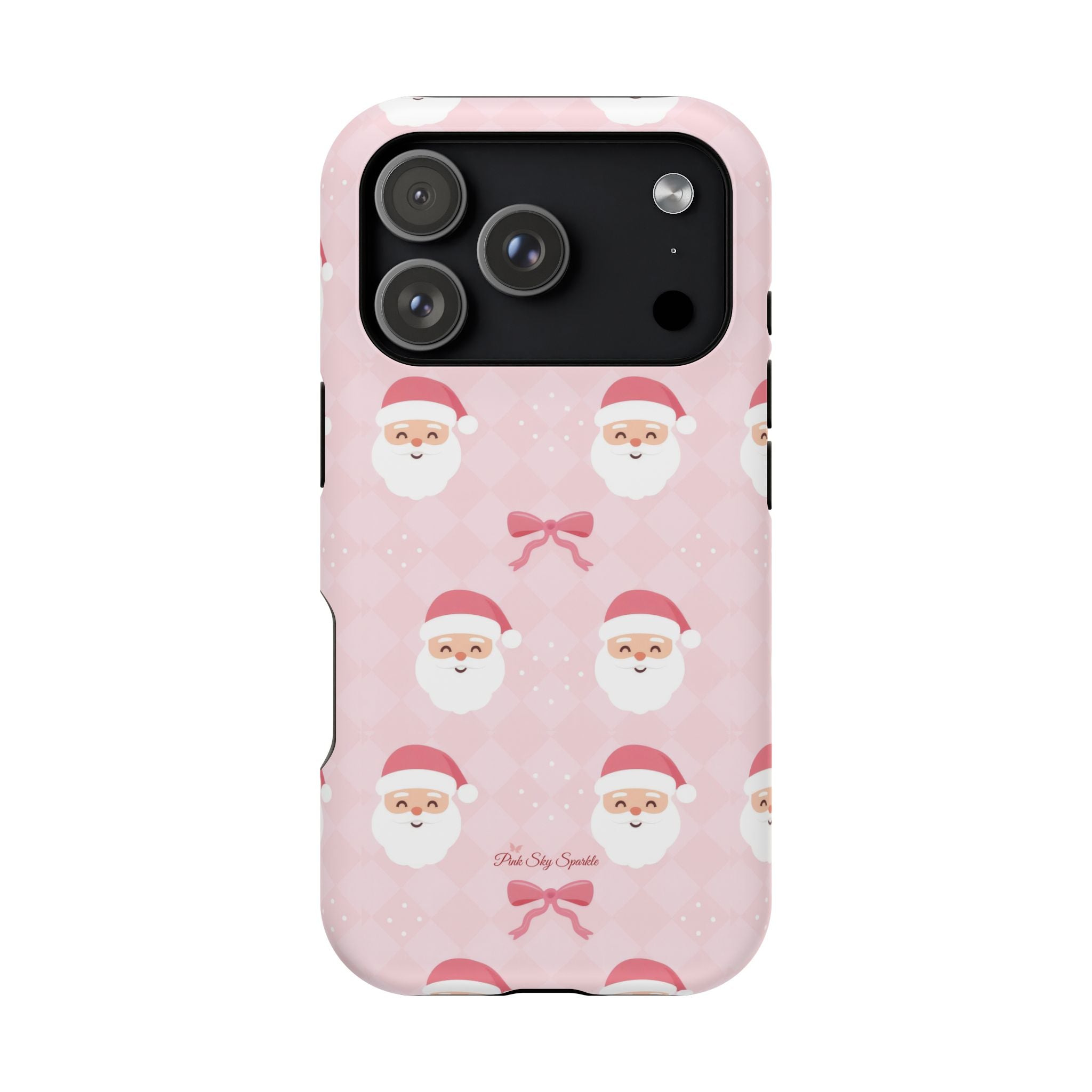 Pink Santa Bows Magnetic iPhone Case