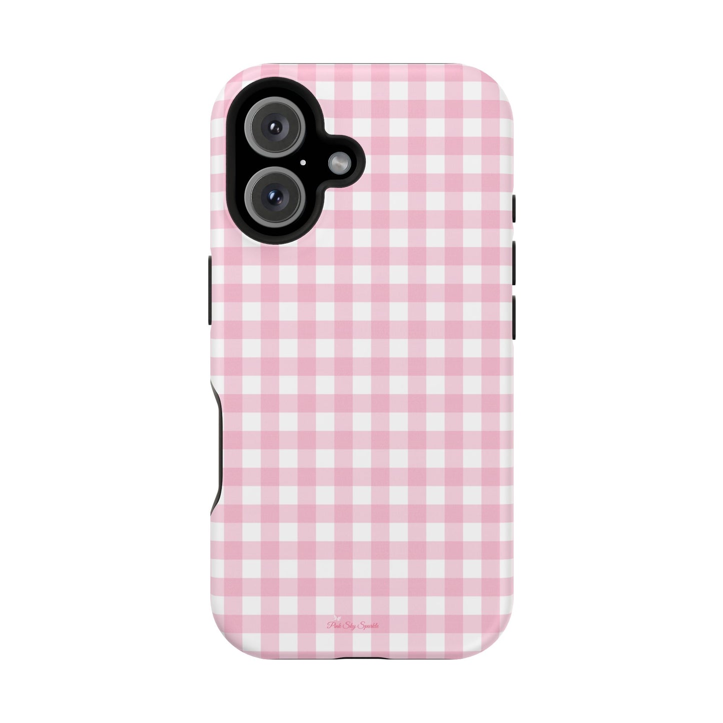 Pink Gingham Magnetic iPhone Case