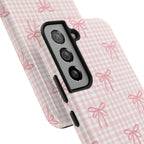 Pink Gingham Coquette Samsung Galaxy Phone Case