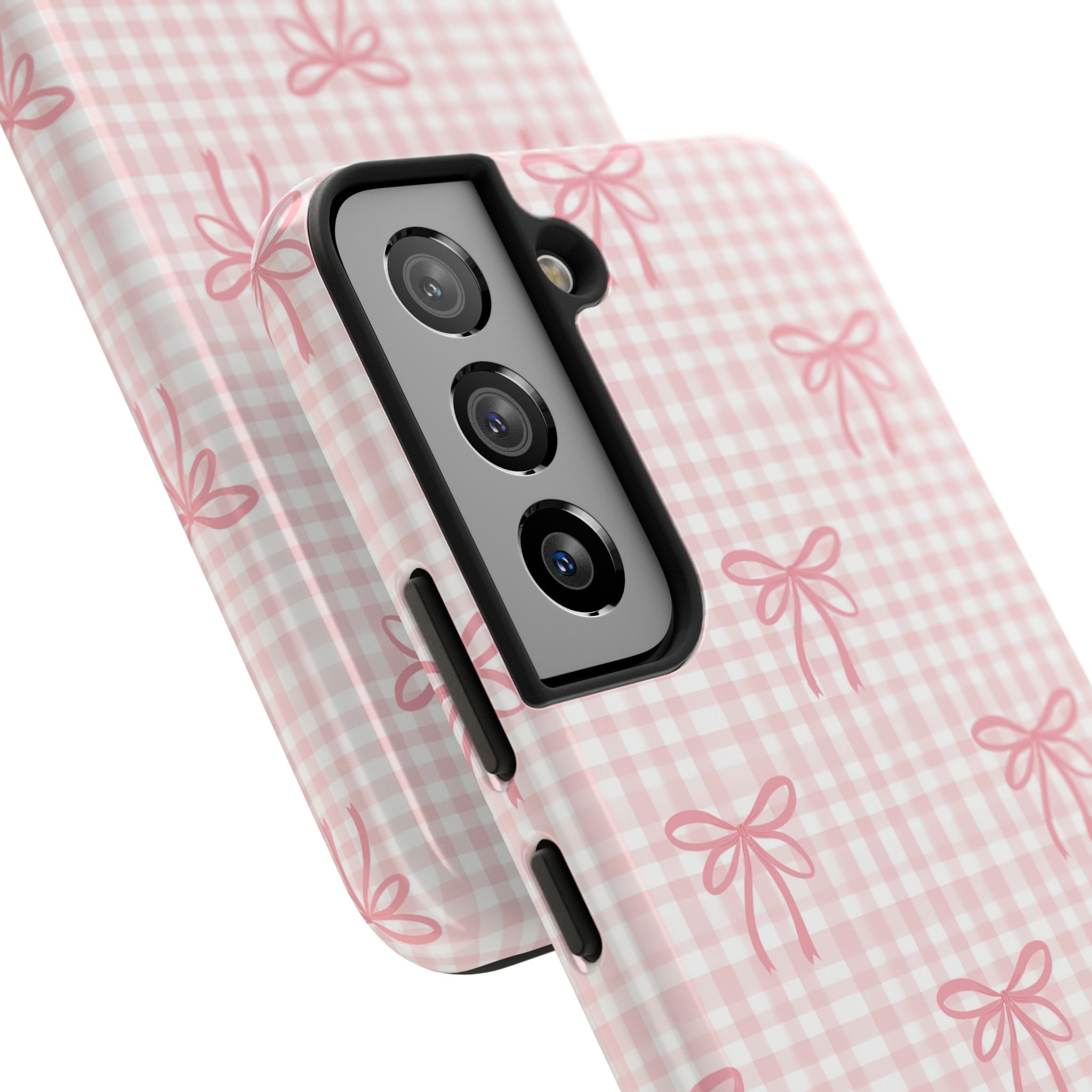 Pink Gingham Coquette Samsung Galaxy Phone Case