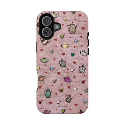 Tea Hearts Magnetic iPhone Case