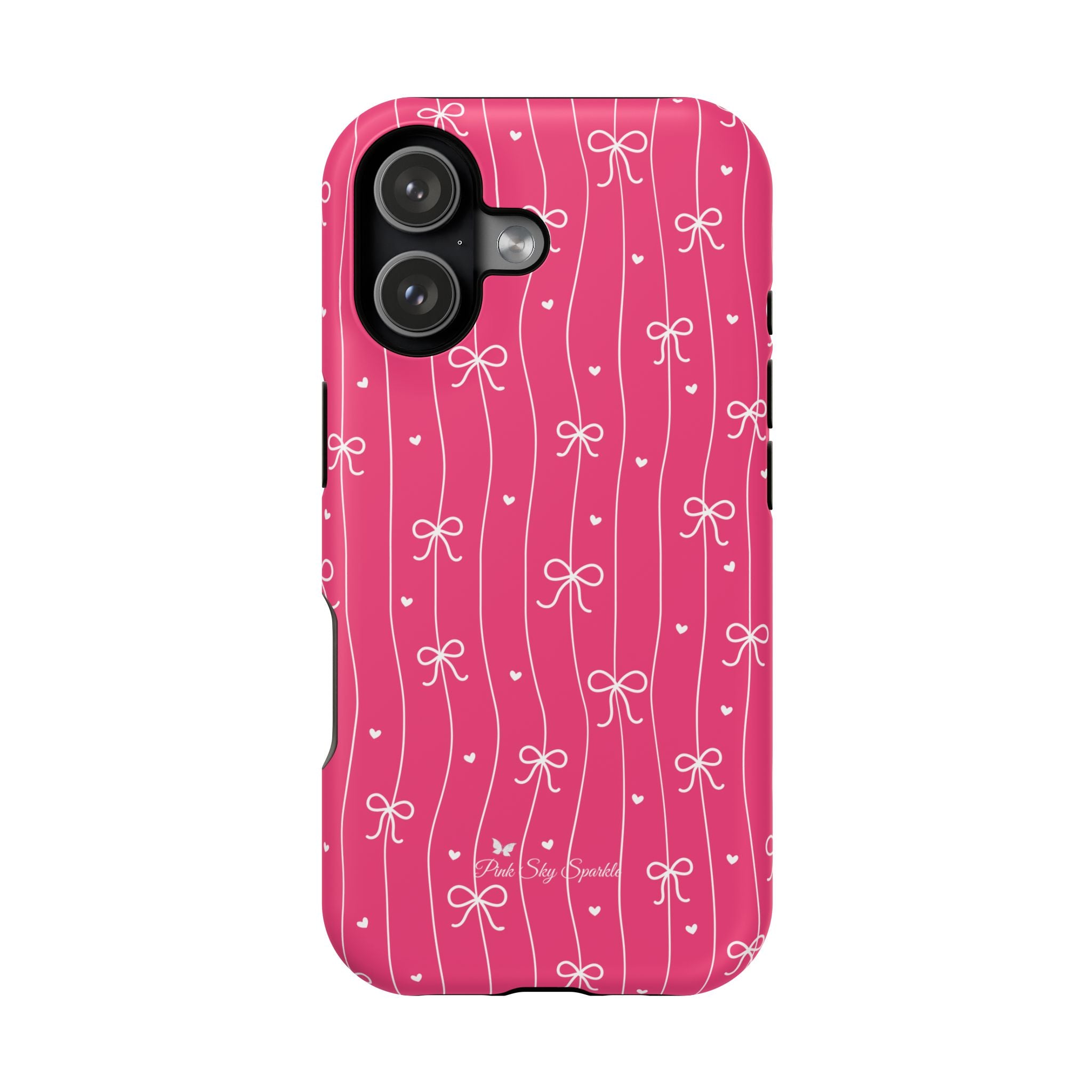 Hearts & Bows | Pink Magnetic iPhone Case