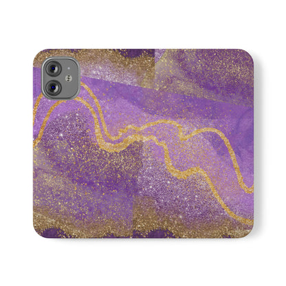 Amethyst Sparkle Wallet Flip Case-Phone Case-Printify-iPhone 12 Mini-PINK SKY SPARKLE-Protective wallet flip case for smartphones with 360° protection, fold-over design, card slots, and stylish pattern options. Perfect for adding a fashionable touch while keeping your phone safe. Available in a variety of designs including bold, elegant, and chic styles.