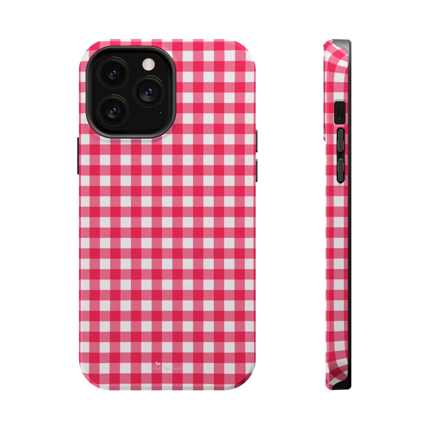 Cherry Gingham Magnetic iPhone Case