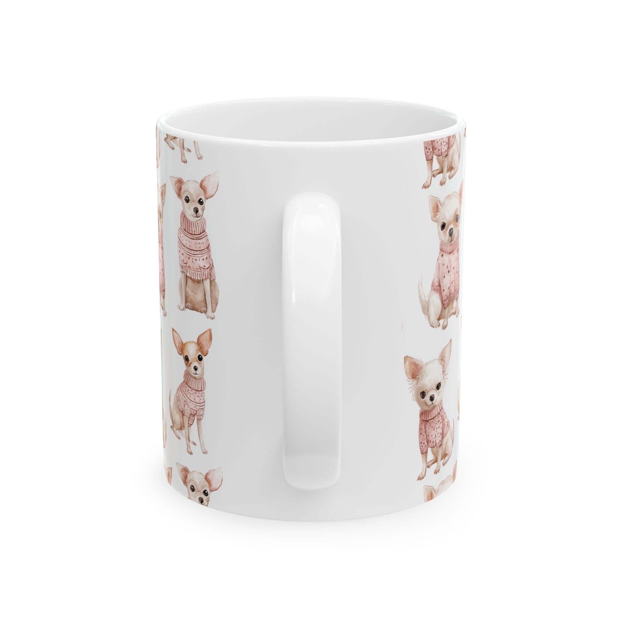 Fancy Toy Chihuahua Ceramic Mug — Cute Dogs in Sweaters 11oz & 15oz