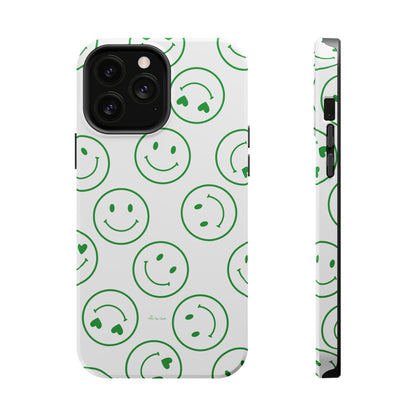 Green Smilies Magnetic iPhone Case