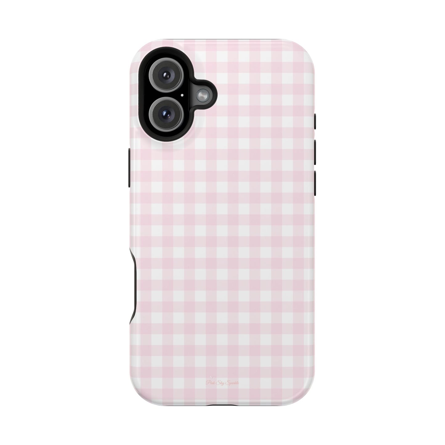 Baby Pink Gingham Magnetic iPhone Case