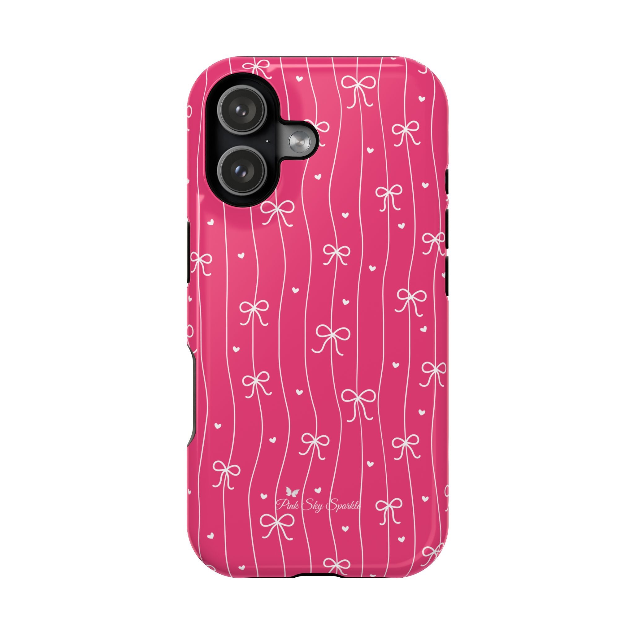 Hearts & Bows | Pink Magnetic iPhone Case