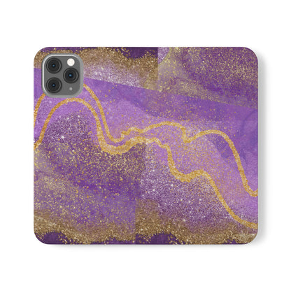 Amethyst Sparkle Wallet Flip Case-Phone Case-Printify-iPhone 11 Pro-PINK SKY SPARKLE-Protective wallet flip case for smartphones with 360° protection, fold-over design, card slots, and stylish pattern options. Perfect for adding a fashionable touch while keeping your phone safe. Available in a variety of designs including bold, elegant, and chic styles.