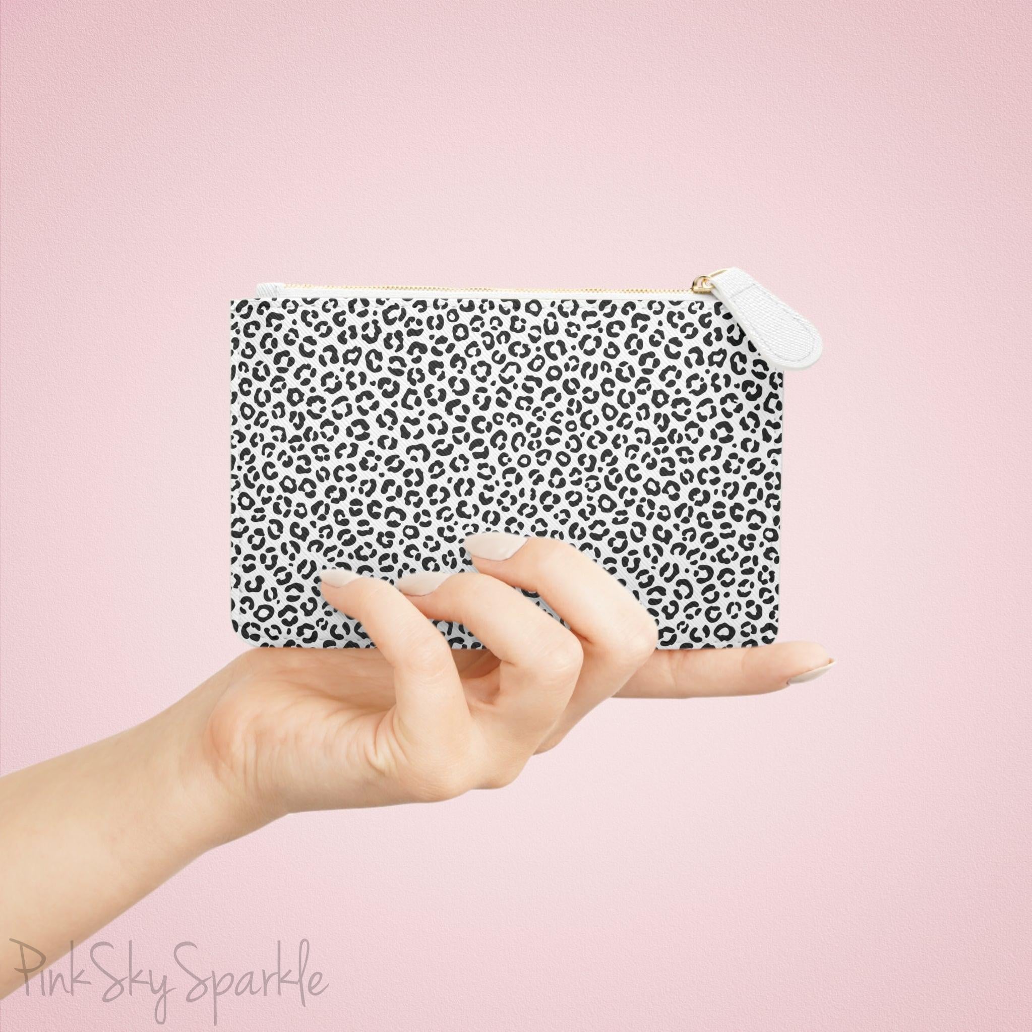 Noir Leopard Mini Clutch Bag