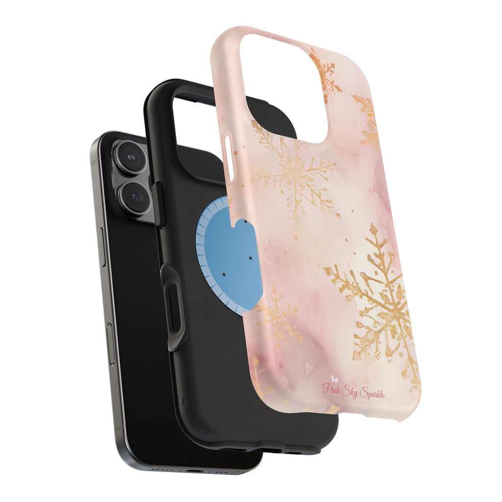 Pink & Gold Winter Wonderland Magnetic iPhone Case