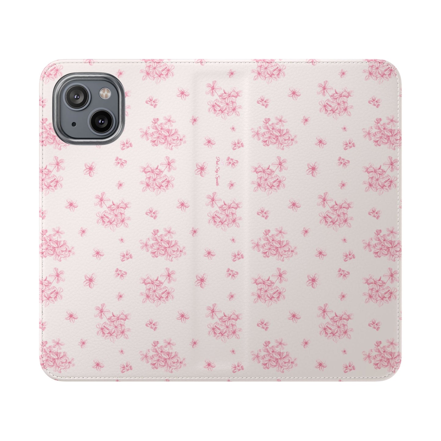 Pink Bloom Wallet Flip Case for iPhone