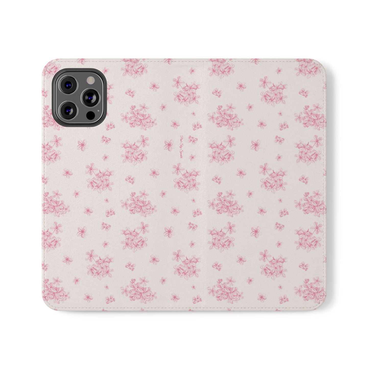 Pink Bloom Wallet Flip Case for iPhone