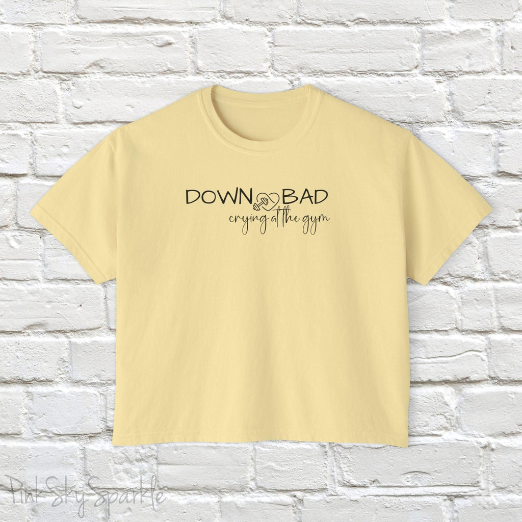 Down Bad Crying at the Gym Women's Boxy Tee