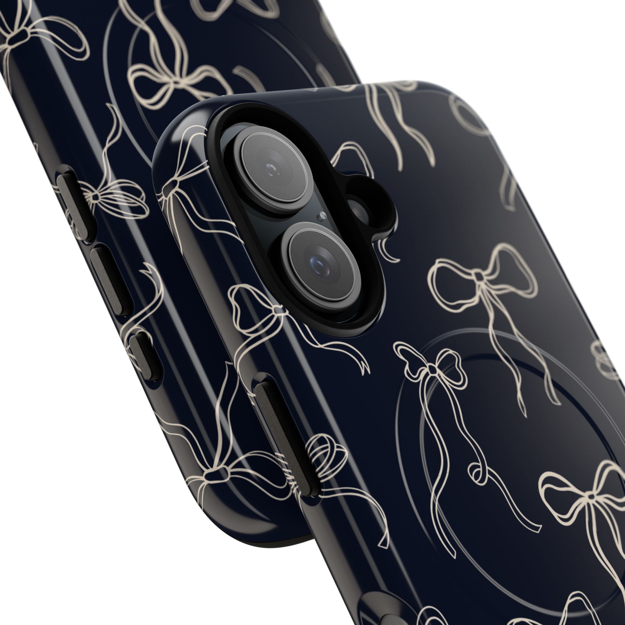 Funda magnética para iPhone con lazos de medianoche