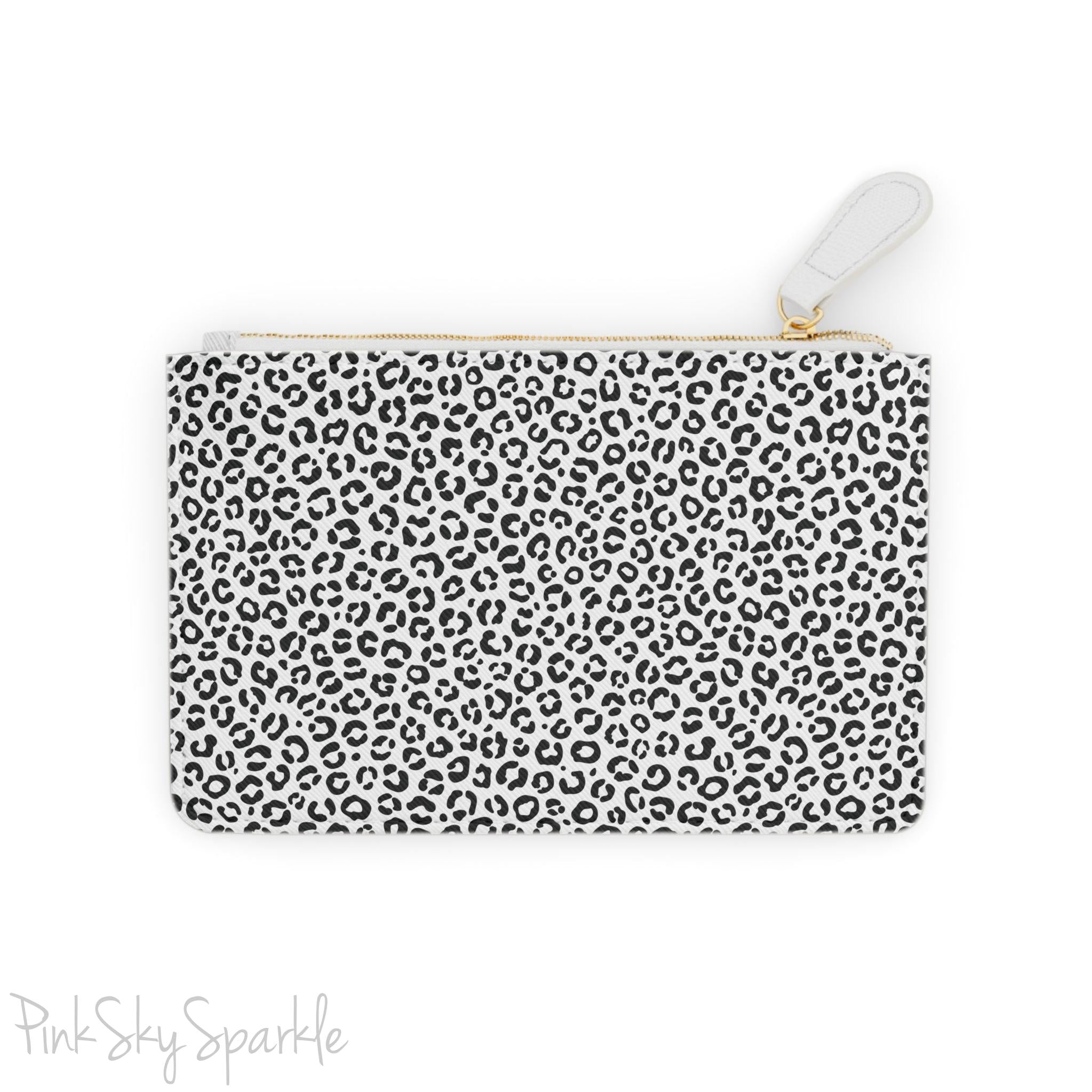 Noir Leopard Mini Clutch Bag