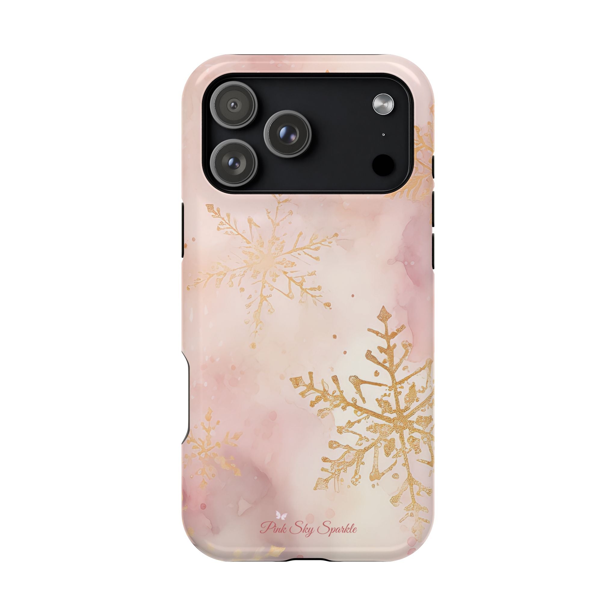 Pink & Gold Winter Wonderland Magnetic iPhone Case
