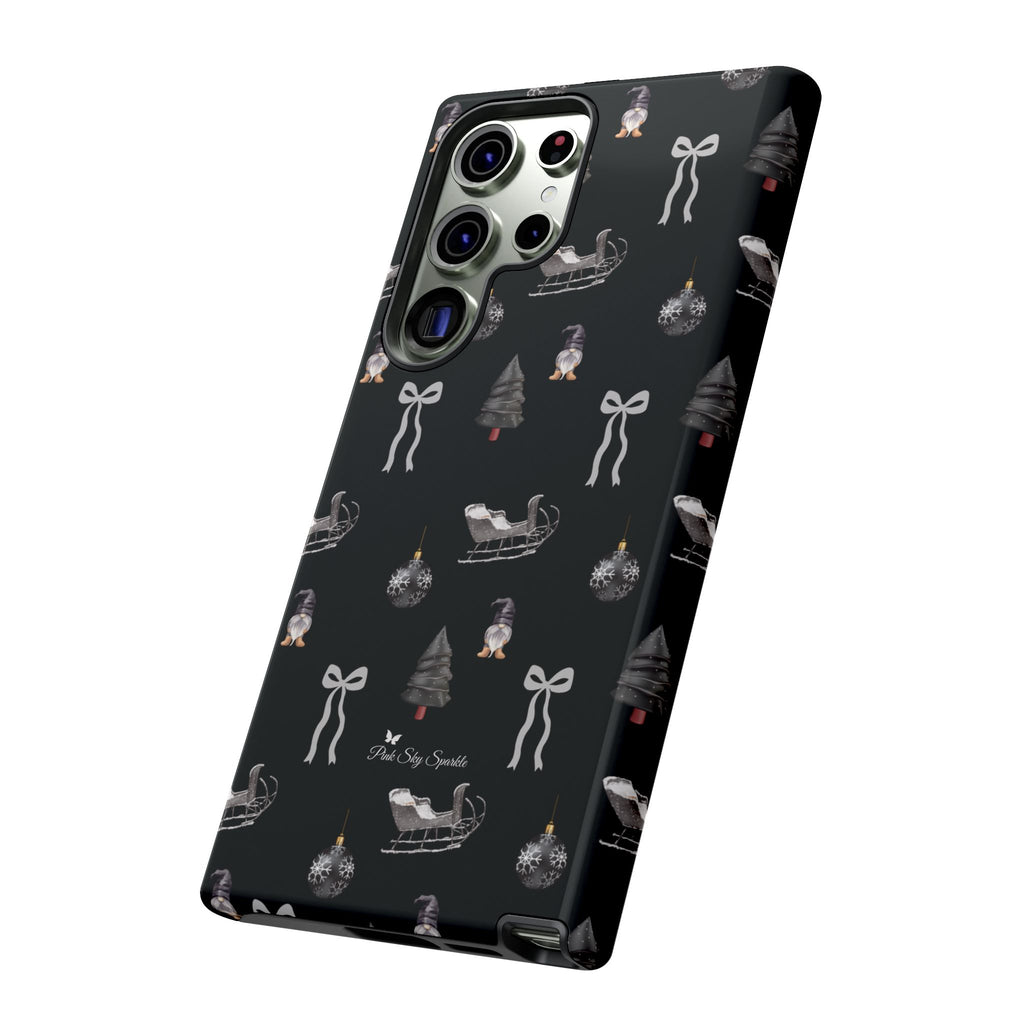 Sleigh in Grey Samsung Galaxy Phone Case – Chic Monochrome Christmas Edition