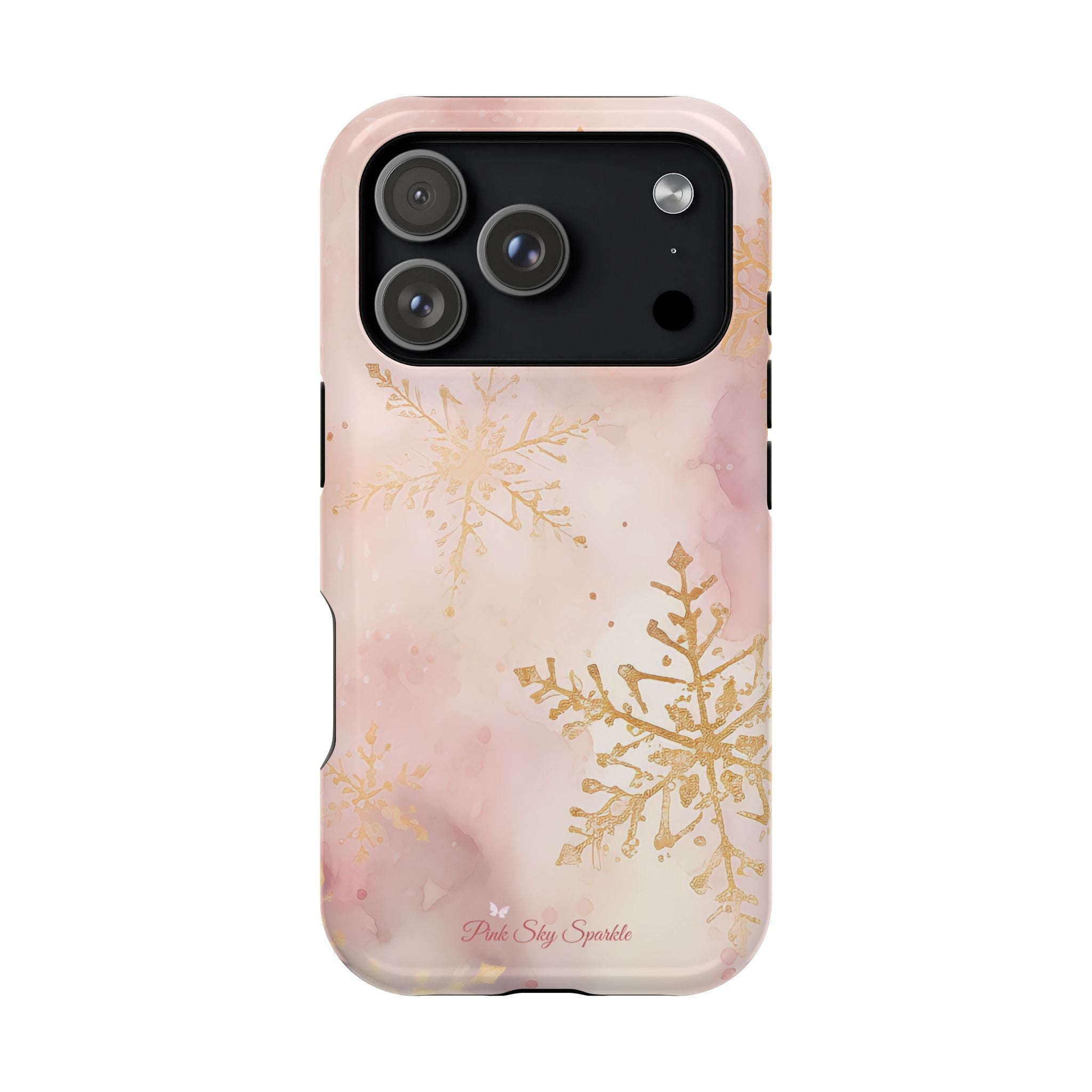 Pink & Gold Winter Wonderland Magnetic iPhone Case