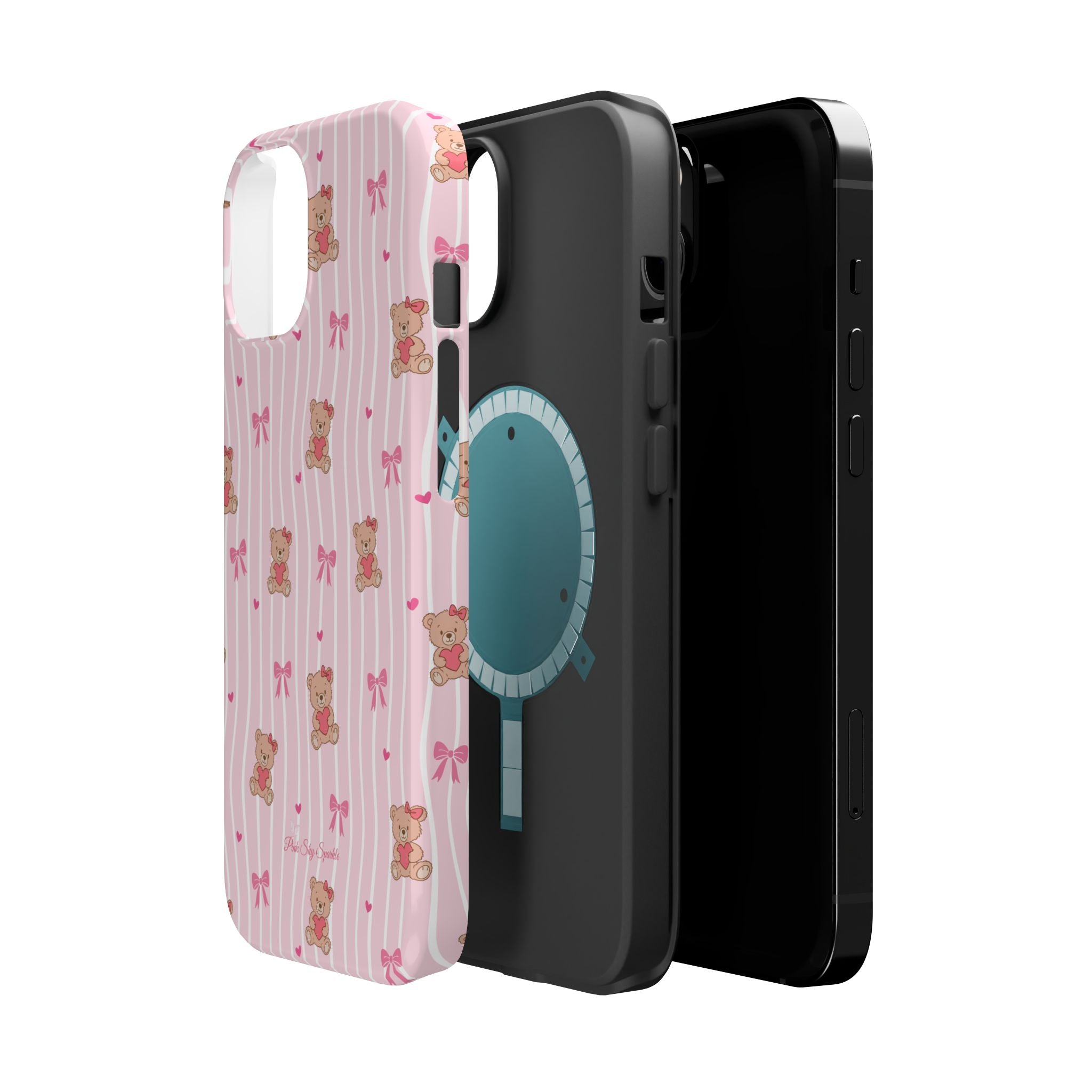 Teddy Hearts Magnetic iPhone Case
