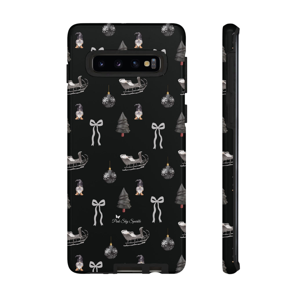 Sleigh in Grey Samsung Galaxy Phone Case – Chic Monochrome Christmas Edition