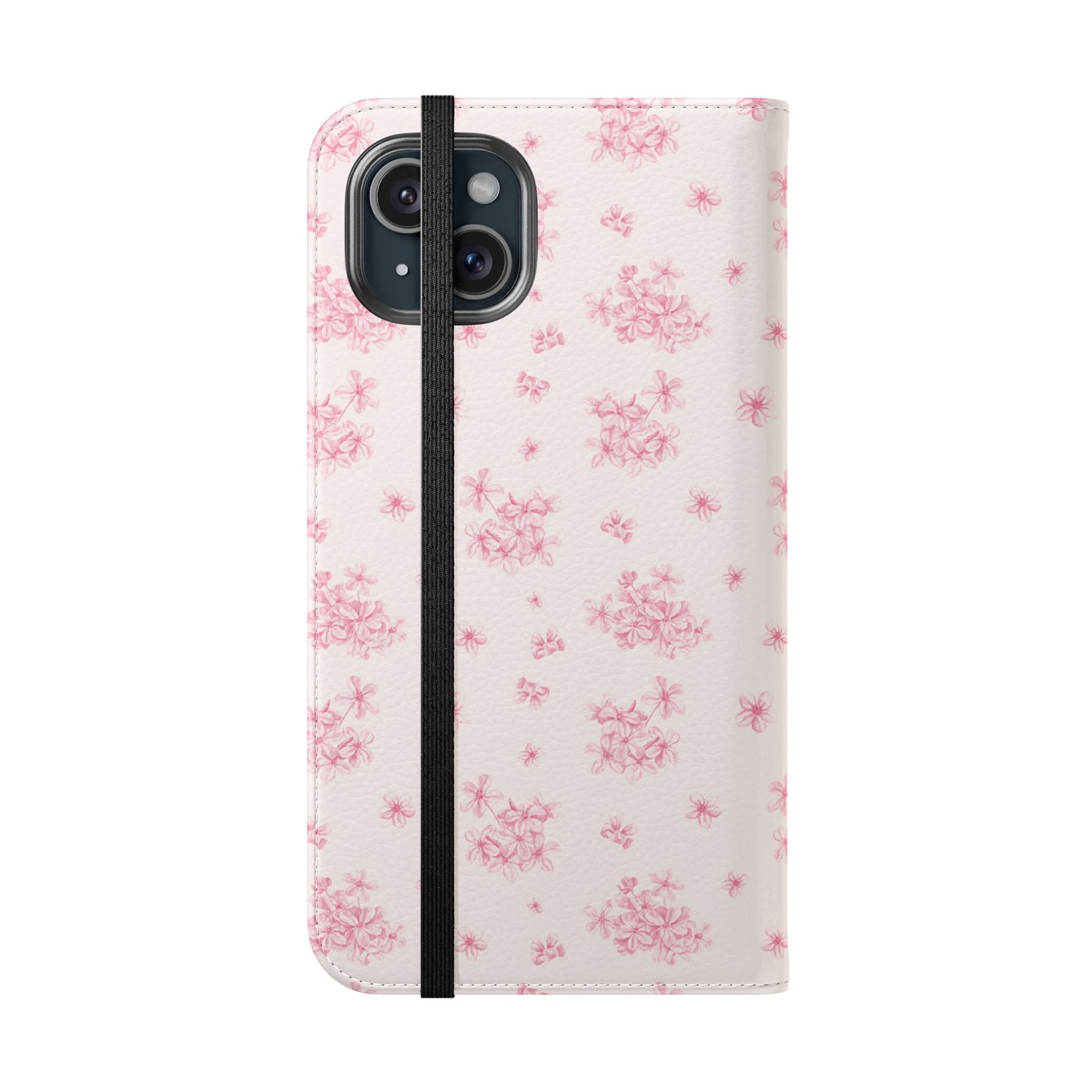 Pink Bloom Wallet Flip Case for iPhone