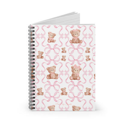 Teddy Bear Coquette Spiral Notebook