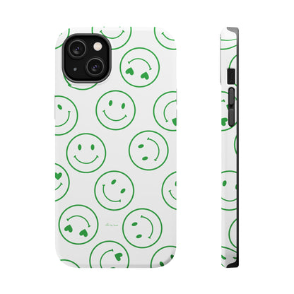 Green Smilies Magnetic iPhone Case