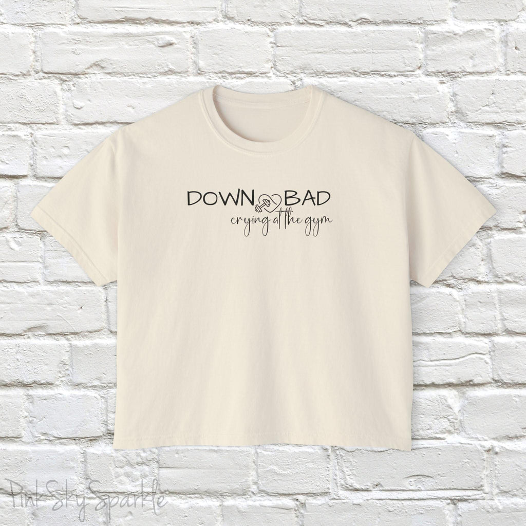 Down Bad Crying at the Gym Women's Boxy Tee