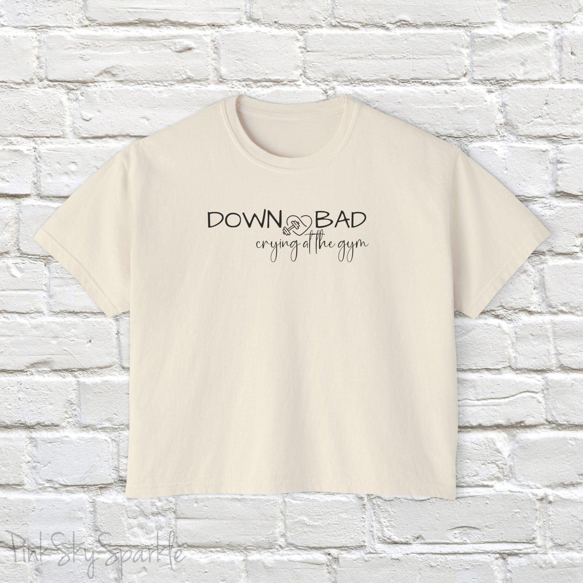 Down Bad Crying at the Gym Women's Boxy Tee