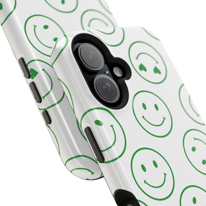 Green Smilies Magnetic iPhone Case